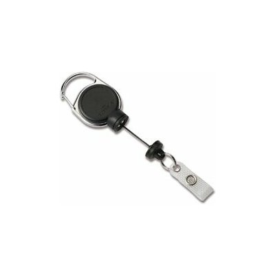 Durable Extra Strong - klip s navíjecí šňůrou a karabinou - černý – Sleviste.cz