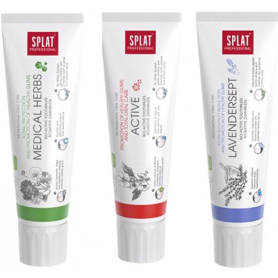 SPLAT trio sada Professional Medical Herbs Active Lavendersept zubní pasty 3 x 100 ml – Hledejceny.cz
