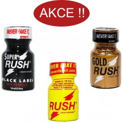 Poppers Rush Gold, Black pack 3 x 10 ml mix