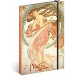 Presco Group Notes Alfons Mucha Malířství, linkovaný, 13 × 21 cm – Hledejceny.cz