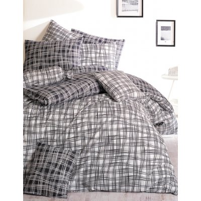 TipTrade bavlna povlečení Straw Černé 200x220 2x70x90 – Zboží Mobilmania