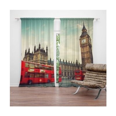 Sablio Závěs Londýn: 2ks 140x250cm – Hledejceny.cz
