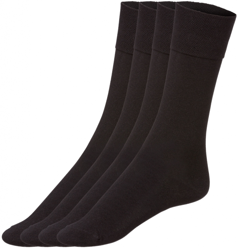 Livergy pánské ponožky s BIO bavlnou 4 páry černá