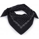 Bavlněný šátek drobné květy 4 modrá bílá – Sleviste.cz