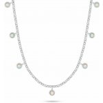 Brilio Silver Hravý stříbrný náhrdelník s bílými syntetickými opály NCL209W – Sleviste.cz