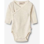 Zavinovací merino body dětské dlouhý rukáv eggshell melange Willow Wheat – Zboží Dáma