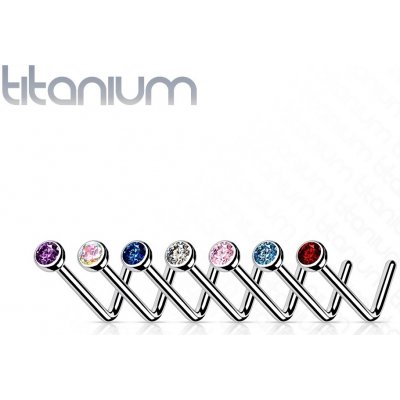 Šperky4U zahnutý piercing do nosu titan TIT1027A – Zboží Dáma