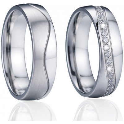 Steel Wedding Snubní prsteny chirurgická ocel SPPL024 – Zboží Mobilmania
