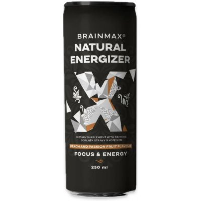 BrainMax Natural Energizer Broskev Marakuja 250 ml – Zboží Dáma