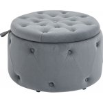 HOMCOM Taburet s úložným prostorem, šedý, 60 x 60 x 40 cm 838-351V00GY – Zboží Dáma
