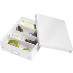 Leitz Střední organizační krabice Click & Store Bílá – Zboží Mobilmania