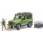 Bruder 2587 Land Rover Defender figurka myslivce a psa – Zboží Mobilmania