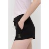 Dámské šortky Armani Exchange Bavlněné šortky s aplikací medium waist černá