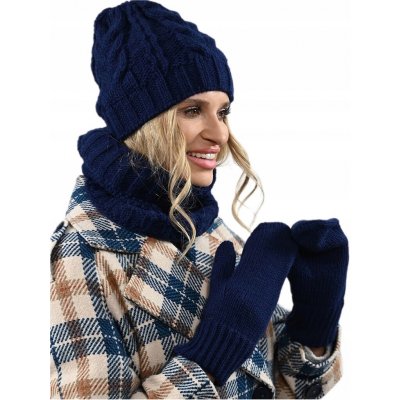 Fashionweek Dámský set čepice a šála cashmere touch AL-A10 Tmave modry – Hledejceny.cz