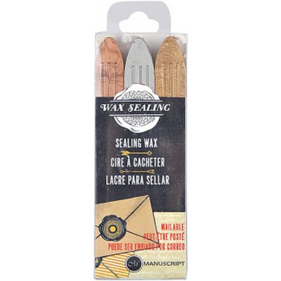 Manuscript Pečetní vosk sada 3 metalických vosků – Zboží Dáma