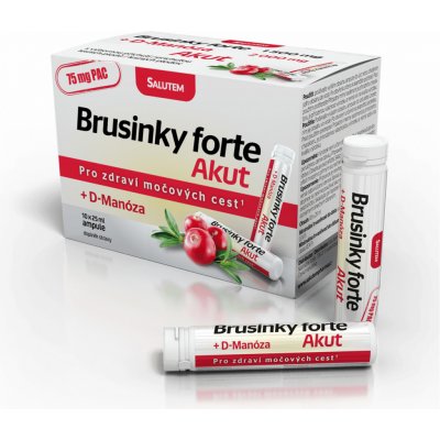 Salutem Pharma Brusinky Forte Akut 1500 mg + D-Manosa 10 ampulí – Hledejceny.cz