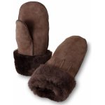 Wooline dámské kožené rukavice Exclusive tmavě hnědé s kožešinou – Hledejceny.cz