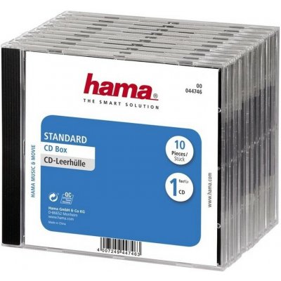 Hama CD BOX náhradní obal, 10ks/bal, transparentní/černá – Sleviste.cz