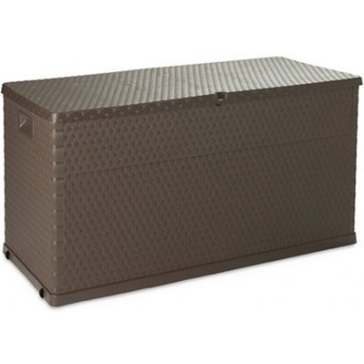 Aldotrade box Rattan 420l Hnědá – Zboží Dáma