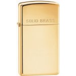 Zippo benzínový SOLID BRASS SLIM – Hledejceny.cz