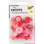 Sada knoflíků 30g - tón v tónu barva červená – Zboží Dáma