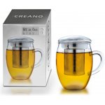 Creano All-in-One sklenice na čaj se sítkem z nerezu Kafista 400 ml – Zboží Dáma