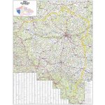 Plzeňský kraj - nástěnná mapa 83 x 113 cm, lamino + lišty – Sleviste.cz