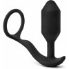 Anální kolík b-Vibe Vibrating Snug & Tug Black M