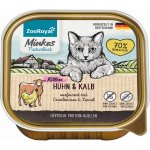 ZooRoyal Minkas Naturkost Kitten kuře a telecí maso s brusinkami 16 x 100 g – Sleviste.cz