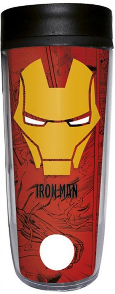 CurePink Cestovní hrnek Marvel Iron Man 0,533l | Srovnanicen.cz