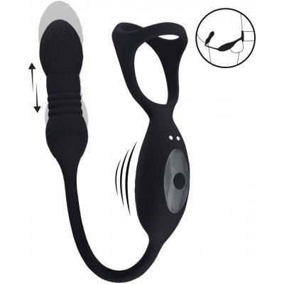 Levelz Vibrating and Thrusting stimulátor prostaty a perinea s erekčním kroužkem – Sleviste.cz