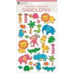 Samolepky 10432 plameňáci plastické třpytivé 14 x 25 cm – Zboží Dáma