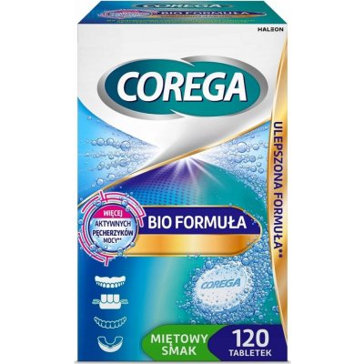Corega Tabs Bio Receptura tablety na čištění zubních protéz 120 ks – Hledejceny.cz