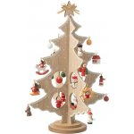 J-Line by Jolipa Dřevěný skládací stromek s ozdobami Christmas Tree - Ø 20*25 cm - J-Line by Jolipa – Hledejceny.cz