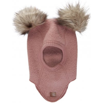 MIKK LINE Merino kukla dětská s bambulkami růžová Burlwood Mikk Line – Zboží Dáma