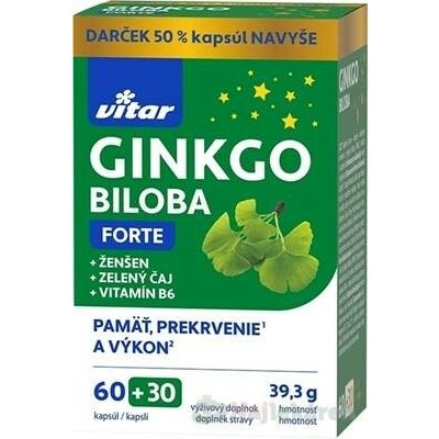 Vitar Ginkgo Biloba Forte 60+30 kapslí – Hledejceny.cz