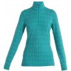 Dámská mikina Icebreaker Wmns Merino 260 Vertex LS Half Zip Herenga Flux Green/Snow/J