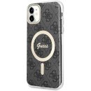 Pouzdro Guess 4G IML MagSafe iPhone 11 černé