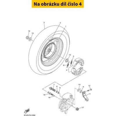 Yamaha Brzdové pakny 1GCF530K0000 1GCF530K0000 | Zboží Auto
