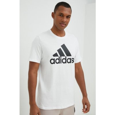 adidas bavlněné tričko s potiskem bílá – Zboží Mobilmania