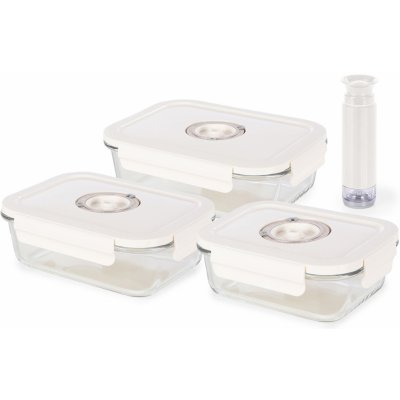 Compactor 3-dílná sada skleněných vakuovacíh dóz ASPIFRESH s pumpou, 0,63L + 1,04L +1,48 RAN11915 – Hledejceny.cz