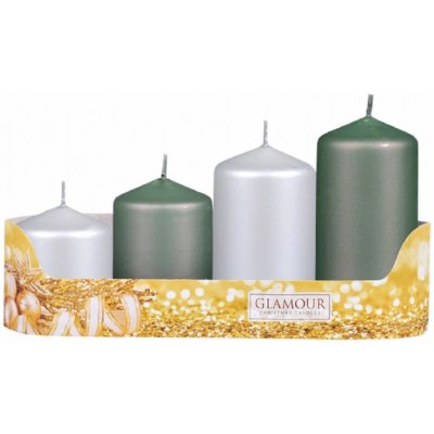 Nohel Garden Svíčky adventní STUPŇOVITÝ MIX metal mat d5x6/7,5/9/10,5cm – Zboží Mobilmania