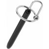 SM, BDSM, fetiš Slave4master Black Snake Teflon Urethral Wand penis plug s kroužkem na žalud 89 x 8 mm