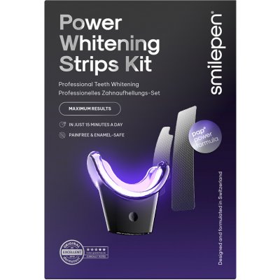 Smilepen Power Whitening Strips Kit sedmidenní kúra pro intenzivní bělení s LED akcelerátorem – Zboží Dáma