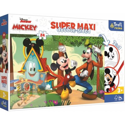 Trefl Mickeyho klubík super maxi oboustranné 24 dílků – Zboží Mobilmania