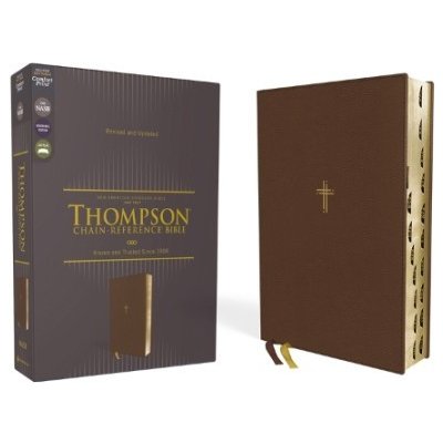 NASB, Thompson Chain-Reference Bible, Leathersoft, Brown, 1995 Text, Red Letter, Thumb Indexed, Comfort Print – Hledejceny.cz