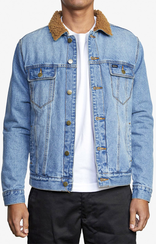 RVCA Daggers Denim Sherpa Vintage Indigo