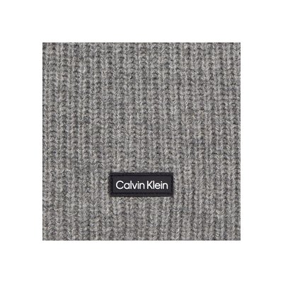 Calvin Klein Daddy Wool Knit Scarf K50K510995 Ghost Gray PCD