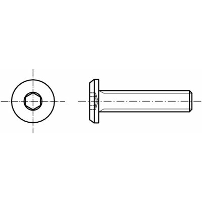 PROFISTYL Šroub nábytkářský s válcovou hlavou 14mm pozink Varianta: Šroub nábytkový válcová hlava 14mm ZnB M6x50 – Hledejceny.cz