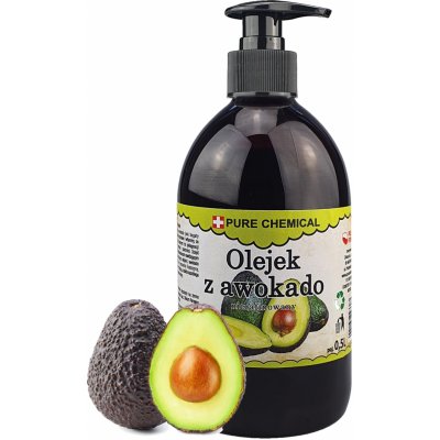 AVOKÁDOVÝ OLEJ NERAFINOVANÝ ZA STUDENA LISOVANÝ PŘÍRODNÍ + DÁVKOVAČ 0,5 l 500 ml – Sleviste.cz
